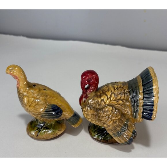 Napco Turkey Salt & Pepper Shakers Thanksgiving Table Décor Vintage 1960s - Picture 6 of 14
